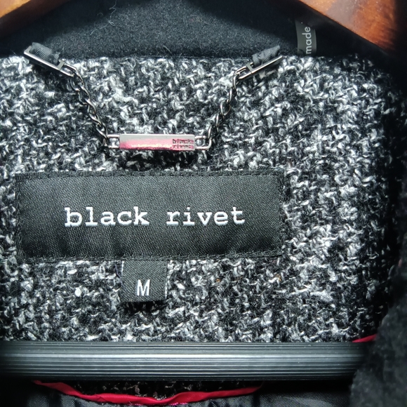 CLEARANCE SALE!! Black Rivet Women's Formal Two-Tone Pea Coat. - Picture 3 of 11